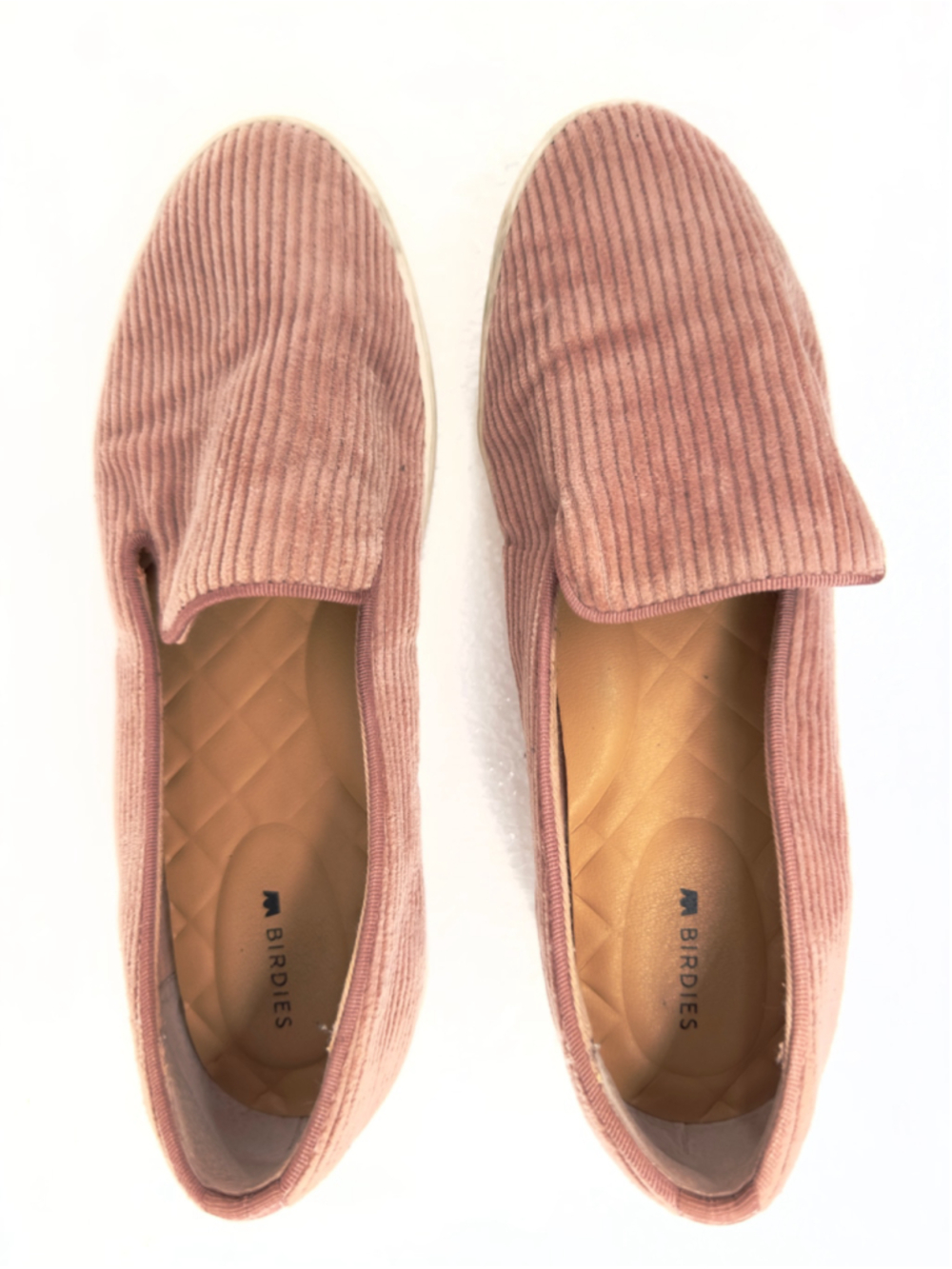 BIRDIES The Swift Carnation PINK Corduroy Slip-On Flats LOAFERS Shoes WOMENS 8.5